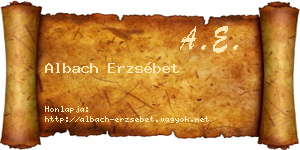 Albach Erzsébet névjegykártya